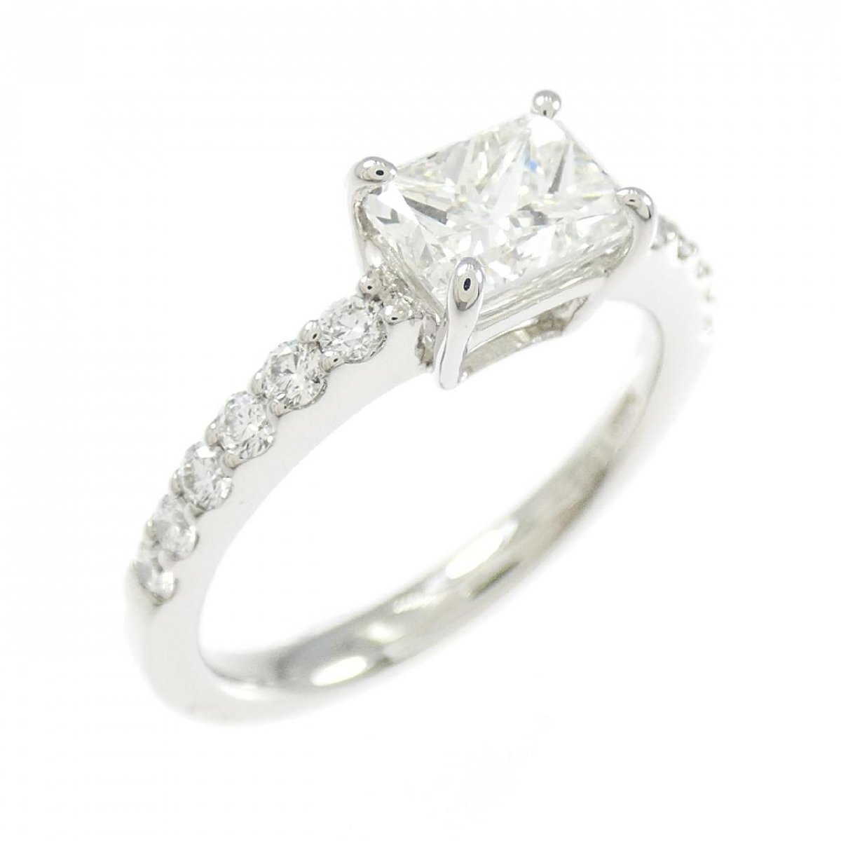 【リメイク】PT900 ダイヤモンド リング 1.012CT H SI1 ファンシーカット拍卖