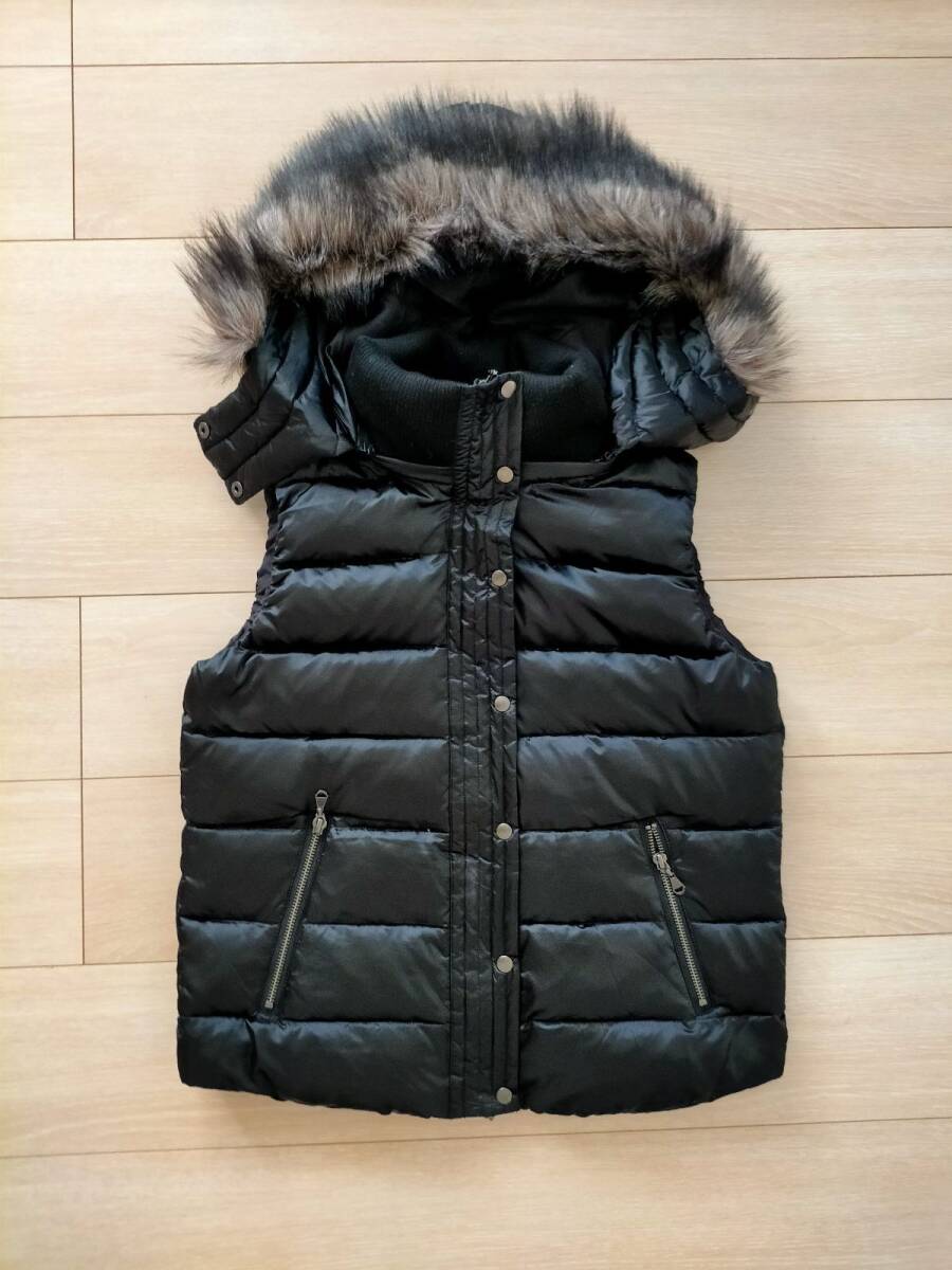 LOUNIE ルーニィ ファーフード付きダウンベスト 40 250804-10拍卖