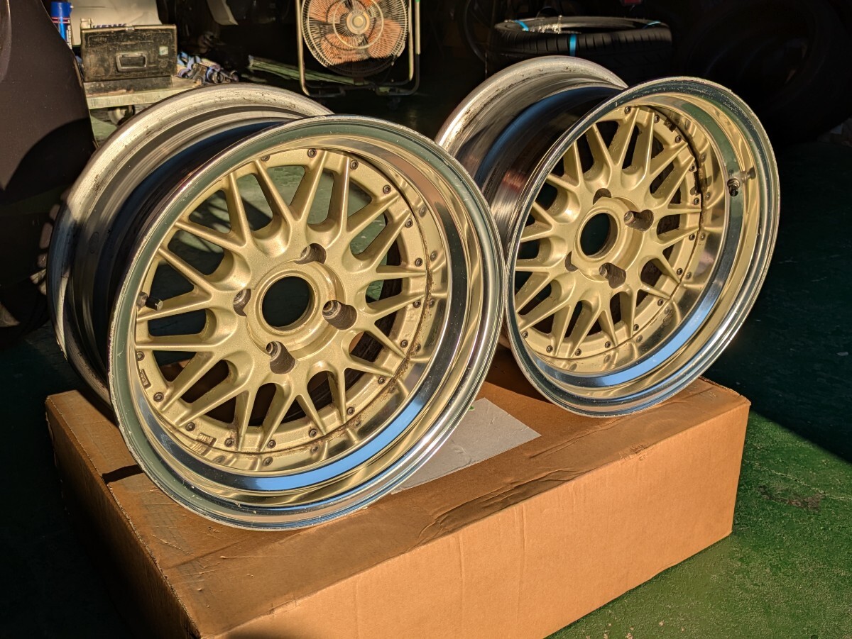 SSR スピードスター ドリドリメッシュ 15インチ 8.0J -14 PCD114.3 4H 2本セット 深リム Aタイプ ドリドリ 土屋圭市 ドリキン 希少 当時物拍卖