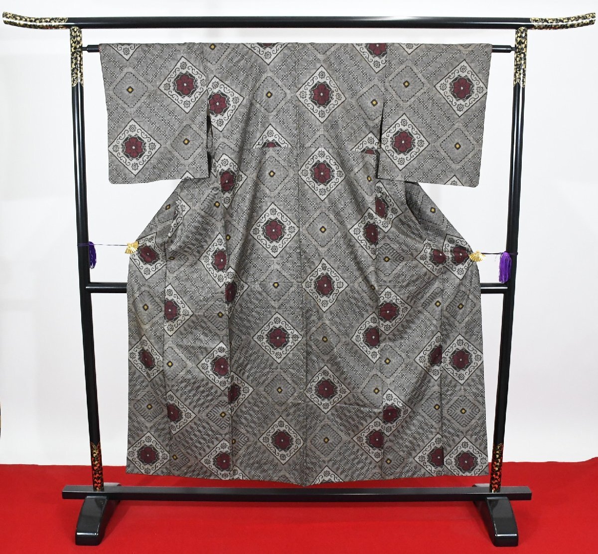 大島紬 龍郷 正絹 本場奄美大島 身丈147cm 裄丈62cm ★着物 pb-3817 桜庭呉服店拍卖