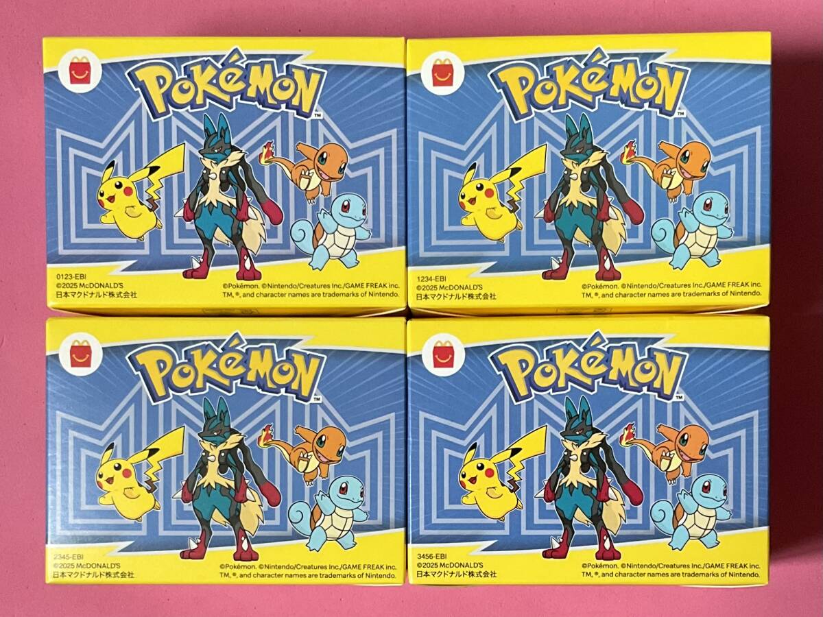 『新品未開封』マクドナルド マック ハッピーセット ポケモン ピカチュウ ヒトカゲ ゼニガメ メガルカリオ コンプリート 箱付き発送拍卖
