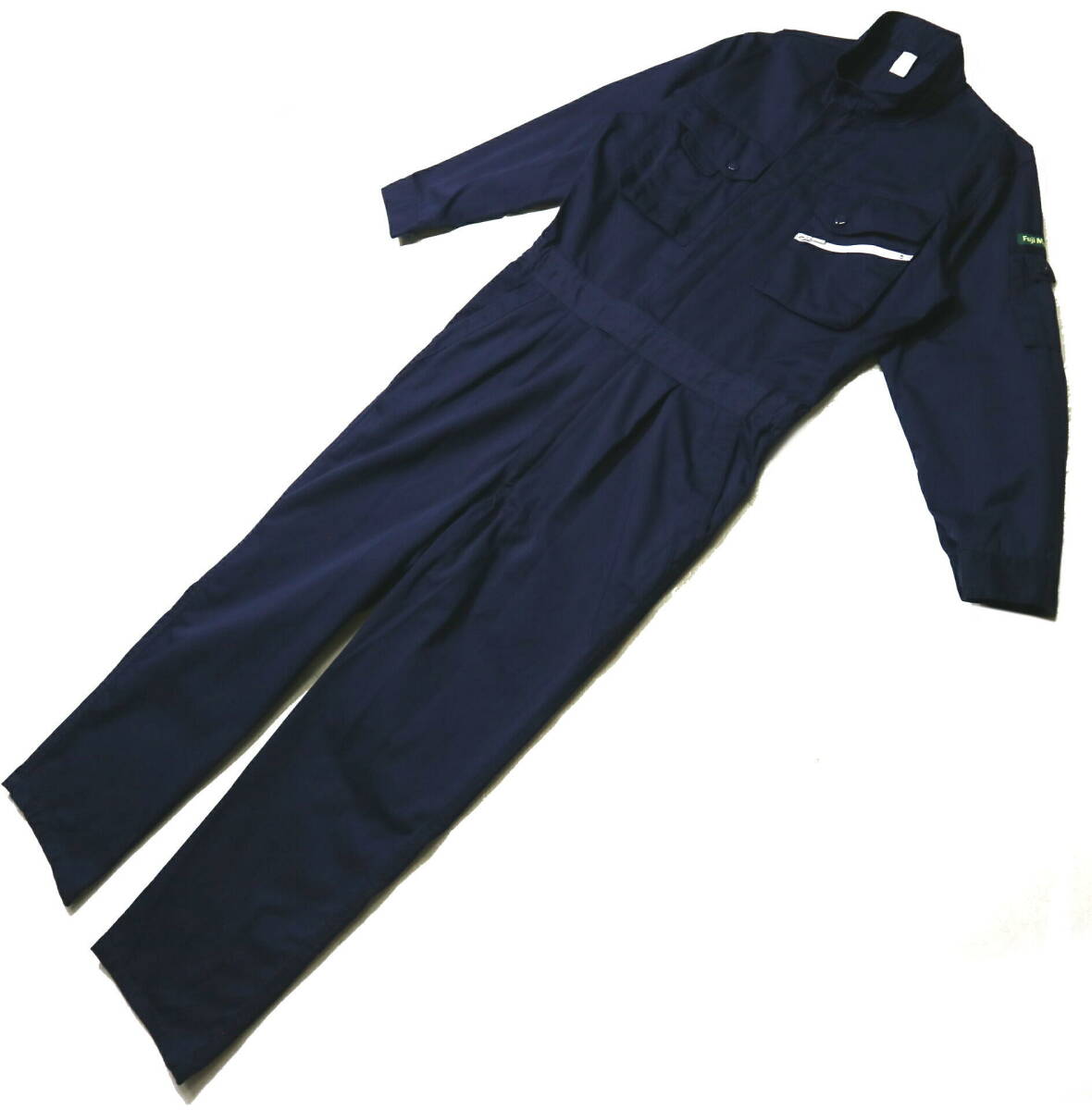 かなり良好/中厚!◆Fuji Mark 鈴木産業 R-205 60/40綿ポリ生地 つなぎ◆Lサイズ(身長175センチまで) 春秋、初冬 拍卖