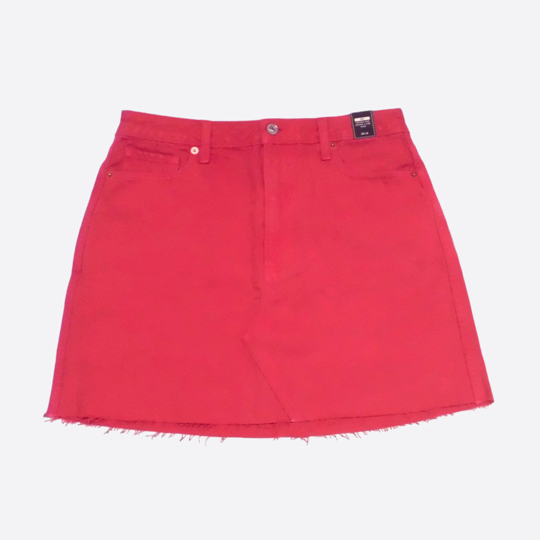 ★SALE★Abercrombie & Fitch/アバクロ★後染めデニムスカート (Red/29)拍卖