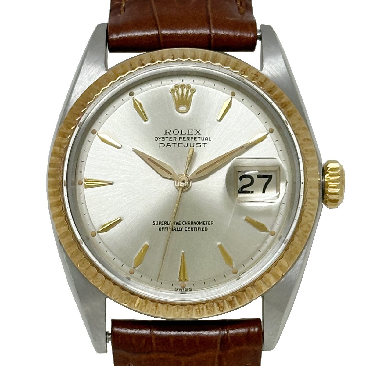 ROLEX ロレックス 1601/3 Date Just デイトジャスト シルバー コンビ 1963年 J68993 セール拍卖