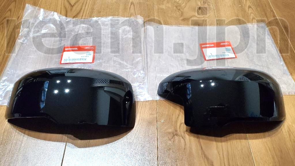 新品 ホンダ純正 N-BOX ドアミラーカバー スカルキャップ 左右 ブラック STYLE+ クリスタルブラックパール Nボックス NBOX MIRROR COVER拍卖
