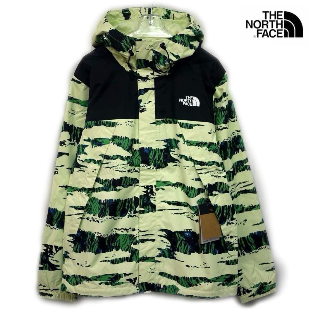 USA限定 新品 ノースフェイス 防水透湿 マウンテンパーカー (L) 黒xグリーン柄 THE NORTH FACE /ra52拍卖