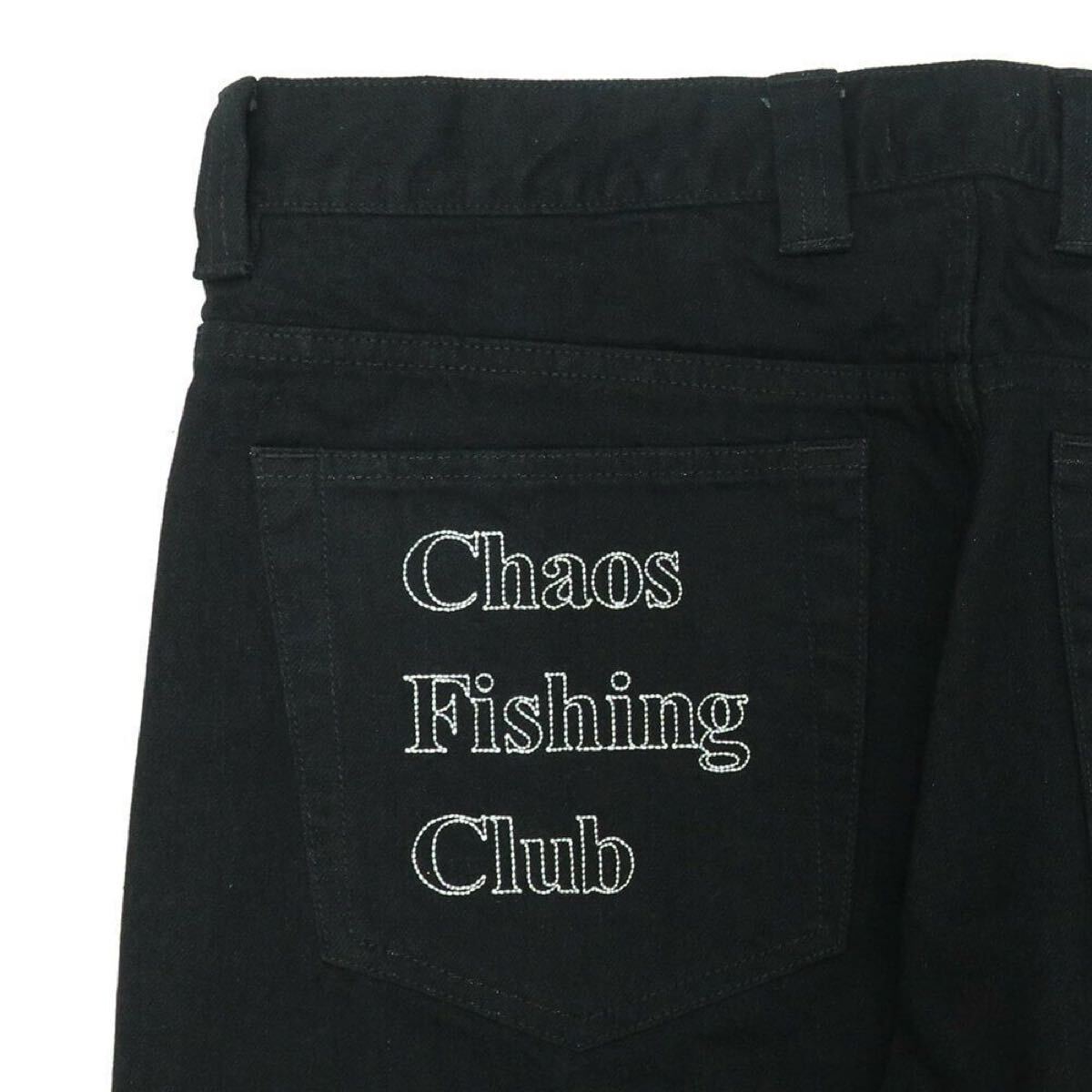 CHAOS FISHING CLUB RUN & GUN DENIM PANTS BLACK L カオスフィッシングクラブ デニム パンツ ブラック 黒拍卖