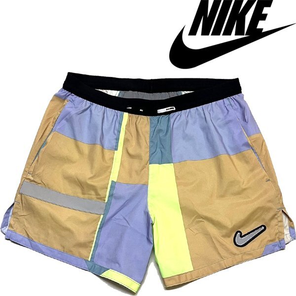 1点物◆ナイキNIKE柄物ナイロンショートパンツ古着メンズMレディースOKアメカジ90sストリートUSAスポーツブランド水着ハーフパンツ349523拍卖