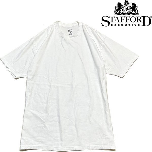 1点物◆スタッフォードXLビッグサイズ白T無地Tシャツ古着メンズレディースOKアメカジ90sストリートスポーツブランド中古ホワイトXXL349534拍卖
