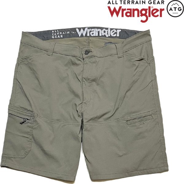 1点物◆ラングラーATGカーゴパンツWショートパンツ古着XXLメンズ42レディースOKアメカジ90sストリート中古ワークパンツ作業着ACG灰緑349592拍卖