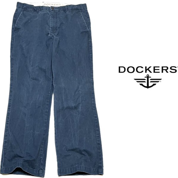 1点物◆リーバイス系ドッカーズDockersパンツ紺チノパン古着メンズ36レディースOK90sストリート/スポーツワイドパンツ中古スラックス349753拍卖