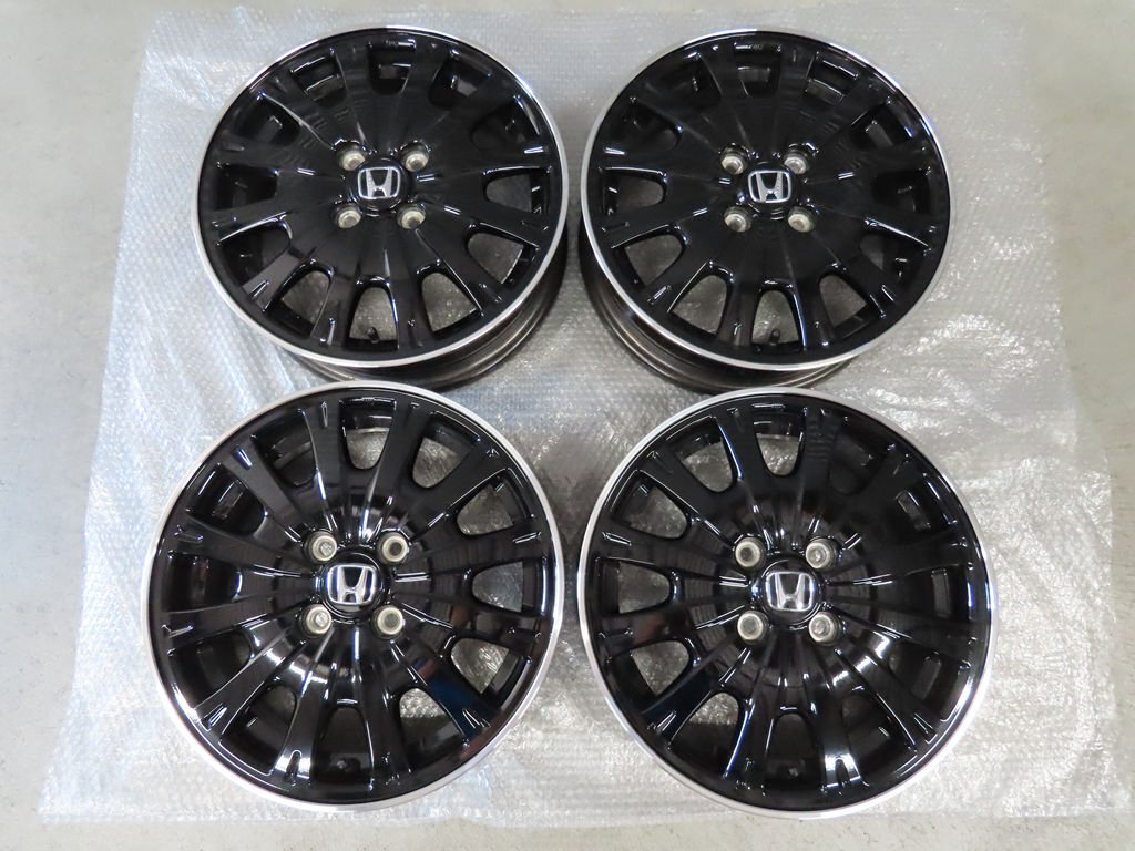 4本 ホンダ N-BOX カスタム ターボ 純正 JF1 JF2 納車外し 2トーン 4.5J +45 PCD100 4穴 15インチ N-ONE N-WGN どなたが見られても美品拍卖