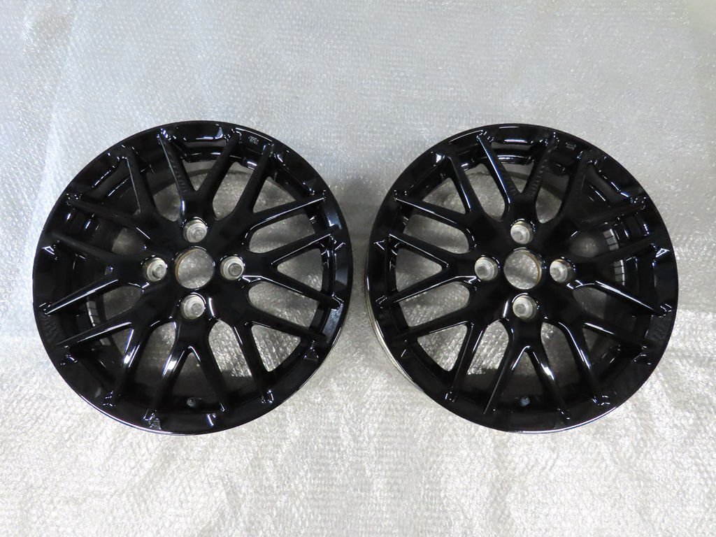 2本 ホンダ N-BOX スタイルブラック JF3 JF4 後期 純正 4.5J +45 PCD100 4穴 15インチ N-WGN N-ONE そこそこ美品拍卖