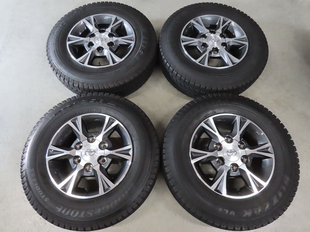 4本 トヨタ 200ハイエース 195/80R15 冬用 ブリザック VL1 ブリヂストン 純正オプション 6J+35 PCD139.7 6穴 TRH200 美品 ガリ傷無し拍卖