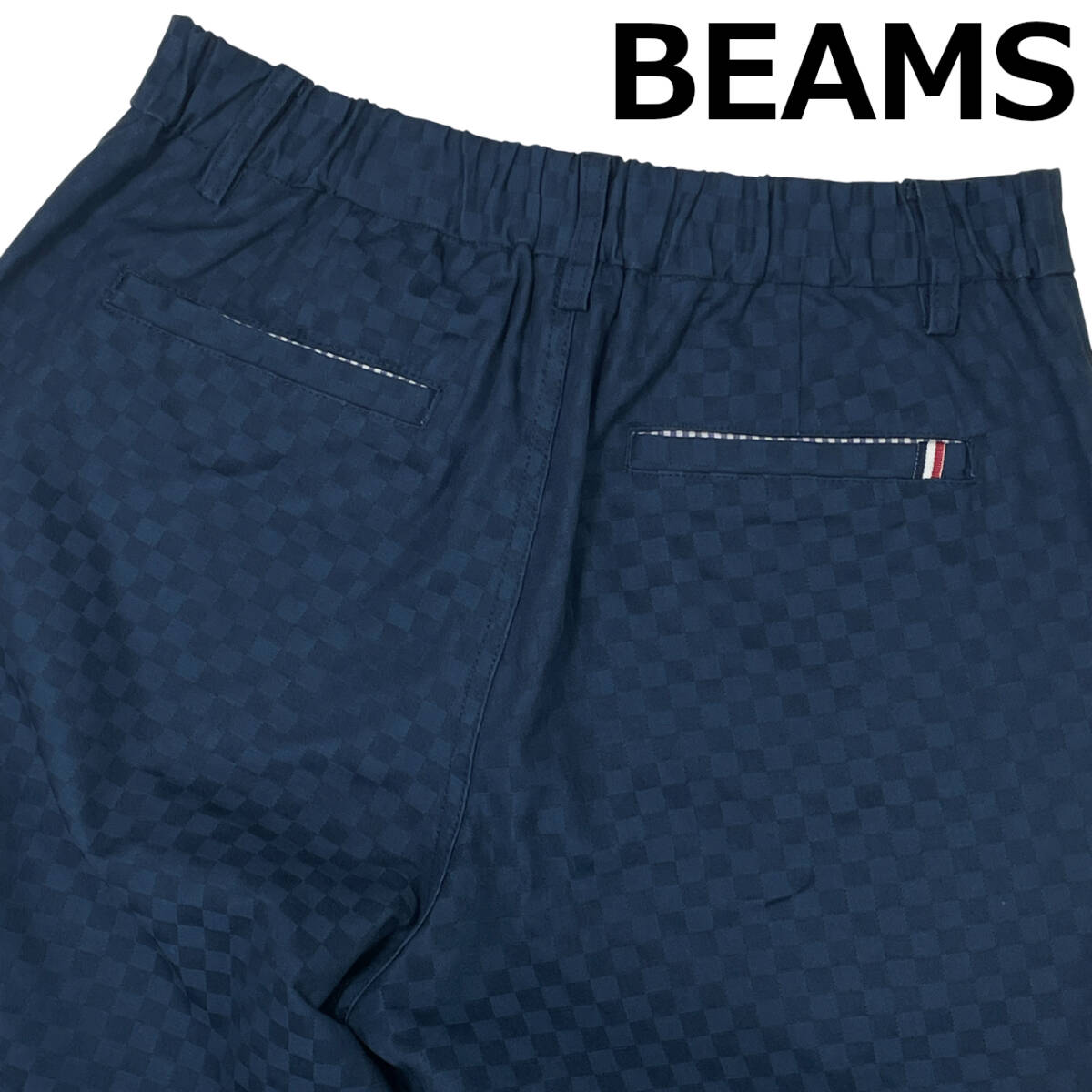 BEAMS HEART ビームス ハート リンクス クロップド パンツ サイズM (約78cm W31相当) クロップド 格子柄 テーパード コットンパンツ メンズ拍卖