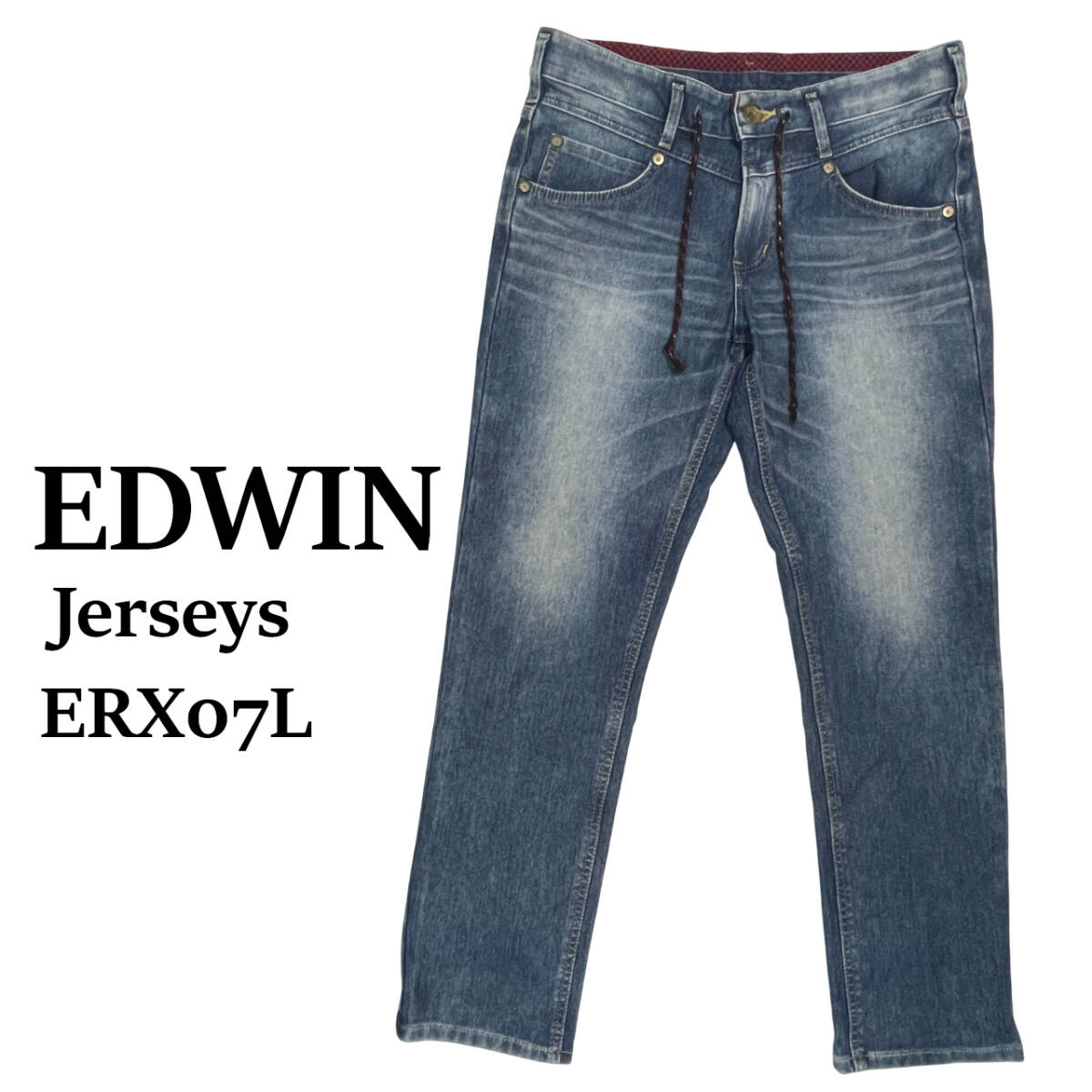 EDWIN エドウィン jerseys ERX07L サイズM (約82cm 女性W36相当) レディース スリム テーパード ストレッチ パンツ ジャージーズ デニム拍卖