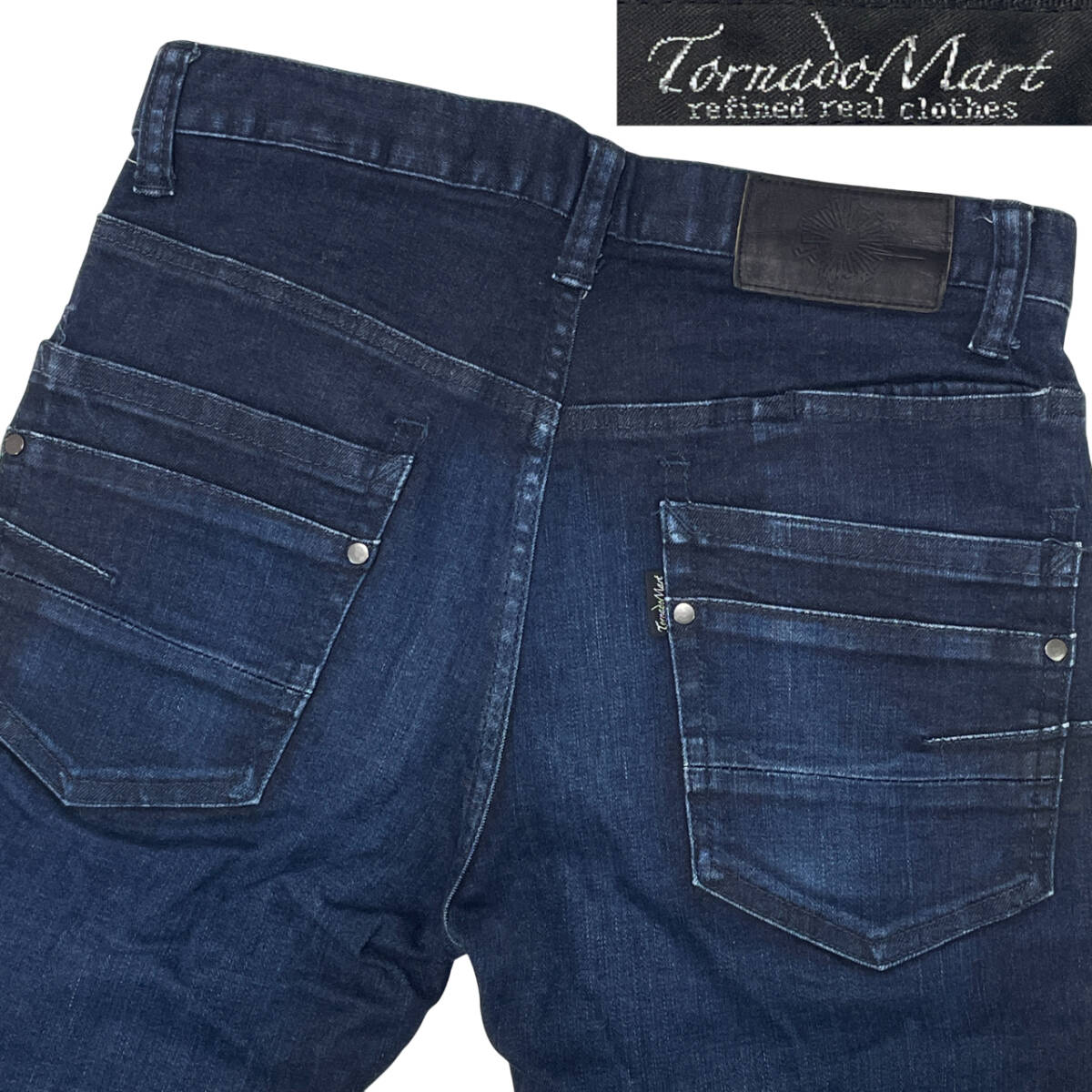 TORNADO コーティング デニムパンツ MART Sサイズ (約78cm W31相当) トルネードマート メンズ しわ加工 ジーンズ拍卖