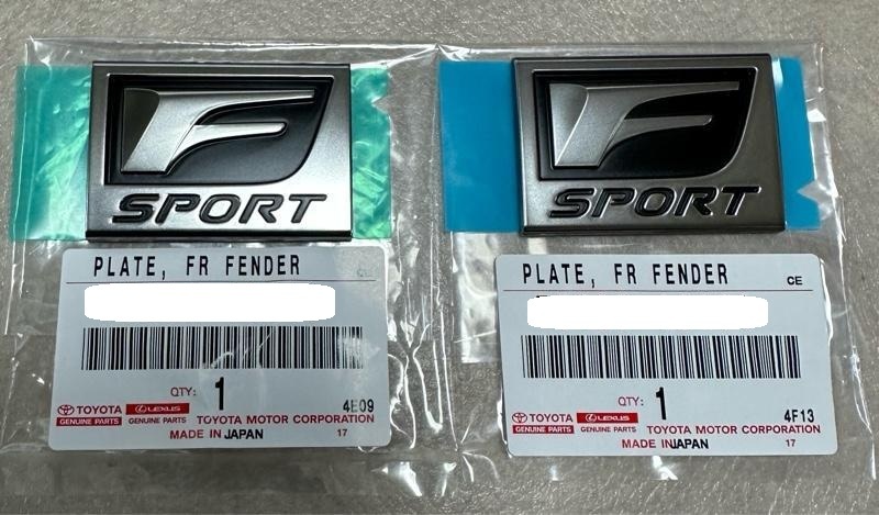 ★レクサス 純正部品 新品 未使用 RX500 IS500 Fスポーツ エンブレム フェンダパネルエンブレム RH LH 運転席 助手席 LEXUS F-SPORT ★拍卖