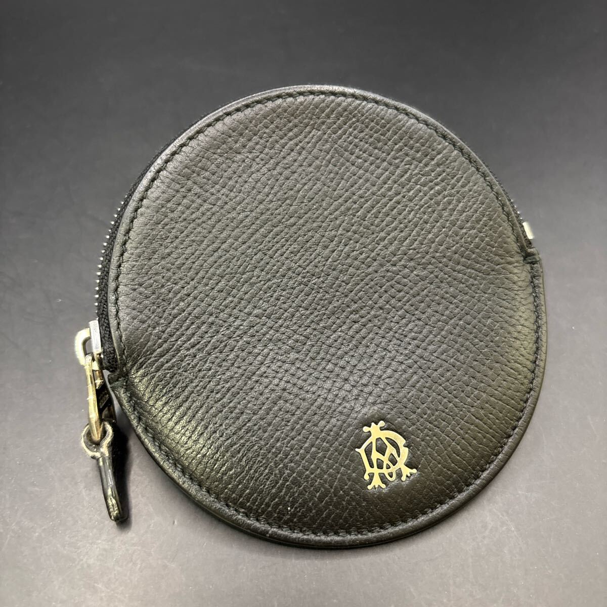 即決 dunhill ダンヒル 丸型 コインケース 小銭入れ ブラック拍卖