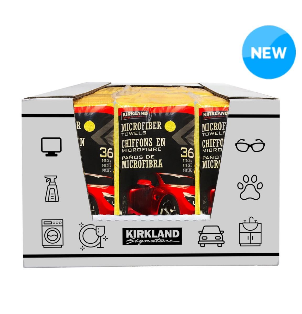 【送料無料★新品未開封】 カークランドシグネチャー マイクロファイバー タオル 324枚 洗車 Microfiber Towel コストコ 掃除 メンテナンス拍卖