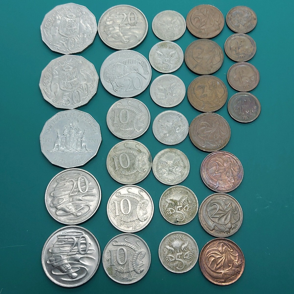 オーストラリアコイン おまとめ 動物デザイン エミュー カモノハシ ハリモグラ等 豪州硬貨拍卖