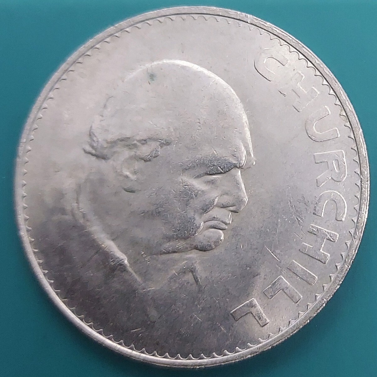 1965年 イギリス ウィンストン・チャーチル記念クラウンコイン 英国硬貨 海外コイン拍卖