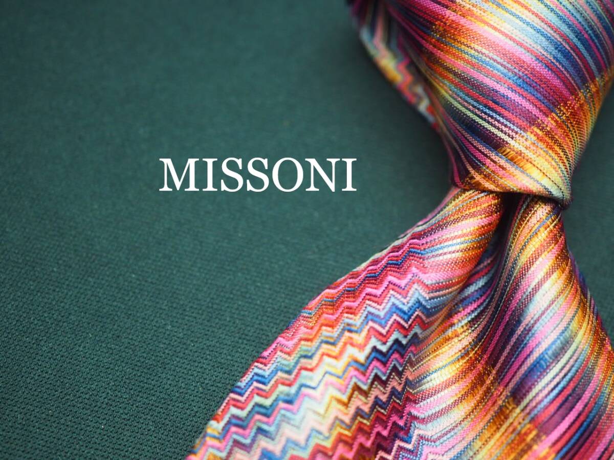 美品【MISSONI ミッソーニ】 F1296 SILK ブランド ネクタイ 古着 良品拍卖