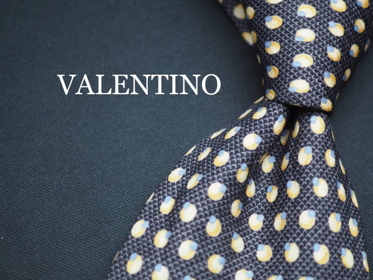 美品【VALENTINO ヴァレンティノ】 F1676 グレー系 SILK ブランド ネクタイ 古着 良品拍卖