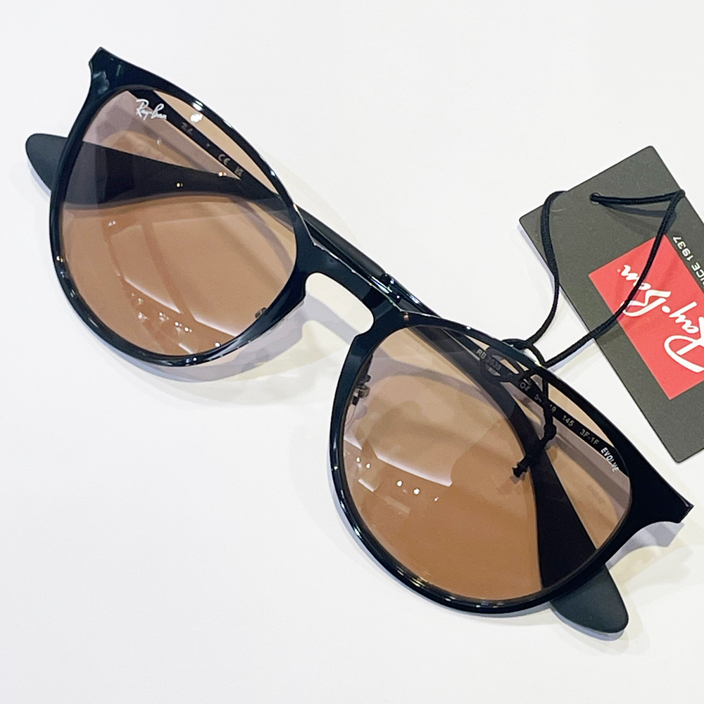 RayBan レイバン サングラス Erika metal エリカメタル 54□19 ブラック ブラウン 調光レンズ RB3539 002/Q4 クロス付き 国内正規品拍卖