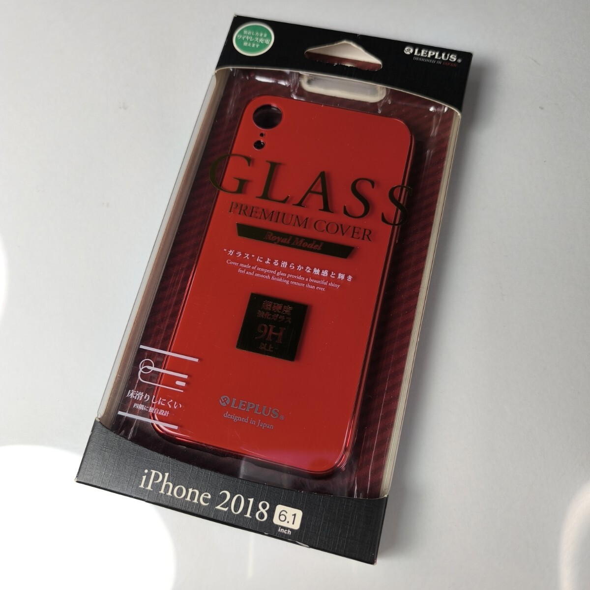 iPhone XR 背面ガラスシェルケース 側面メタリック レッド 597拍卖