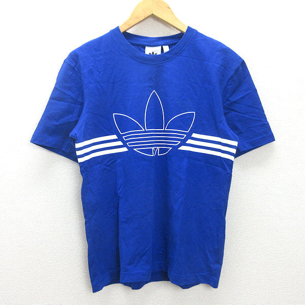G■アディダス/adidas オリジナルス アウトラインTシャツ/EJ8790【S】青/men's/94【中古】■拍卖