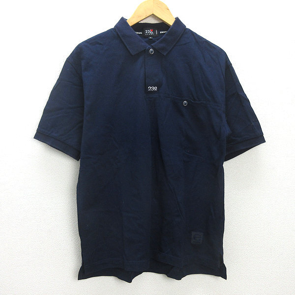 G■23区/23ク SPORTS 半袖ポロシャツ/スポーツウェア【4】紺/men's/76【中古】■拍卖
