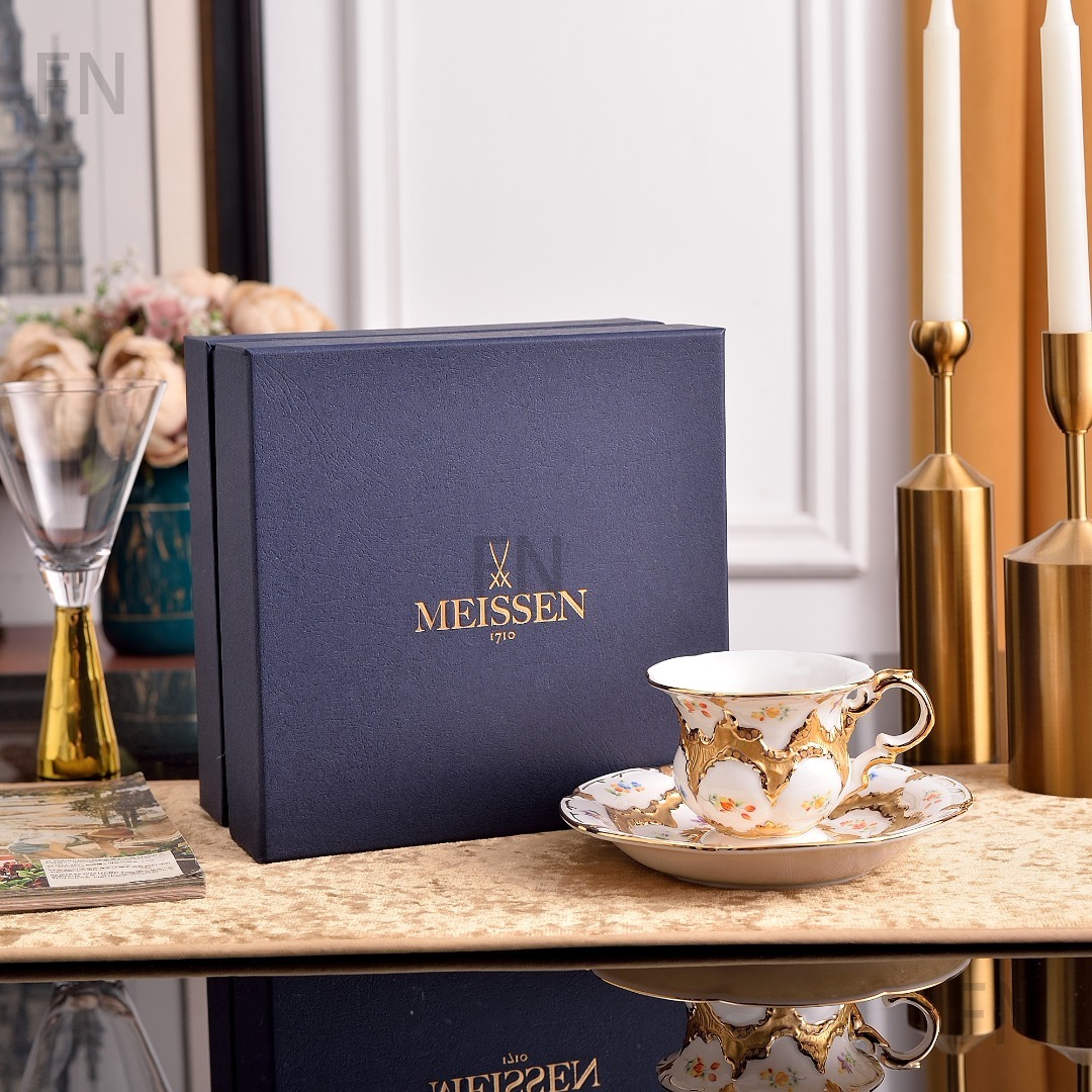 MEISSEN  B-FORM マイセン カップ&ソーサー 2点セット 洋食器 アフタヌーンティー ホワイト S ms0398拍卖