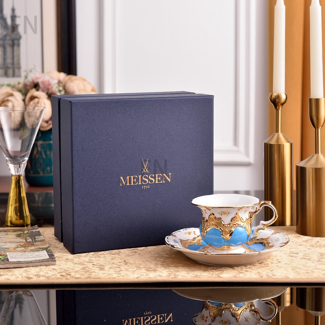 MEISSEN  B-FORM マイセン カップ&ソーサー 2点セット 洋食器 アフタヌーンティー ブルー S ms0399拍卖