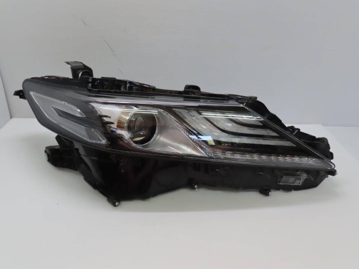美品 P【A0365】AXVH70/AXVH75 カムリ【後期】LED ヘッドライト 右 ブラック【81145-33K40/KOITO 33-277 刻印:K】拍卖
