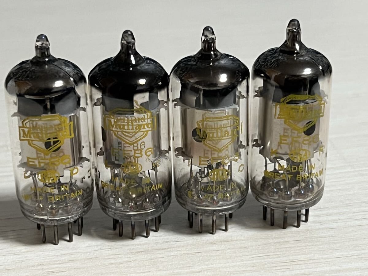 EF86 4本セット MULLARD スムースプレート 試験済 真空管③拍卖