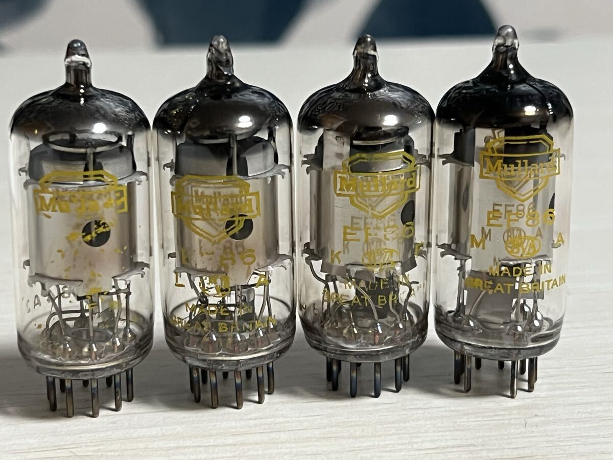 EF86 4本セット MULLARD スムースプレート 試験済 真空管②拍卖