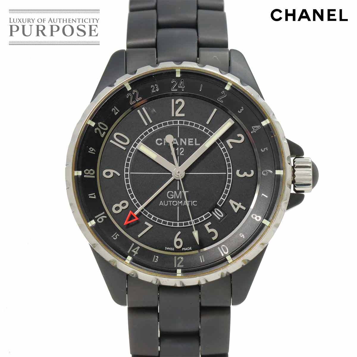 シャネル CHANEL J12 GMT 41mm H3101 メンズ 腕時計 デイト マットブラック セラミック オートマ 自動巻き ウォッチ 90290068拍卖