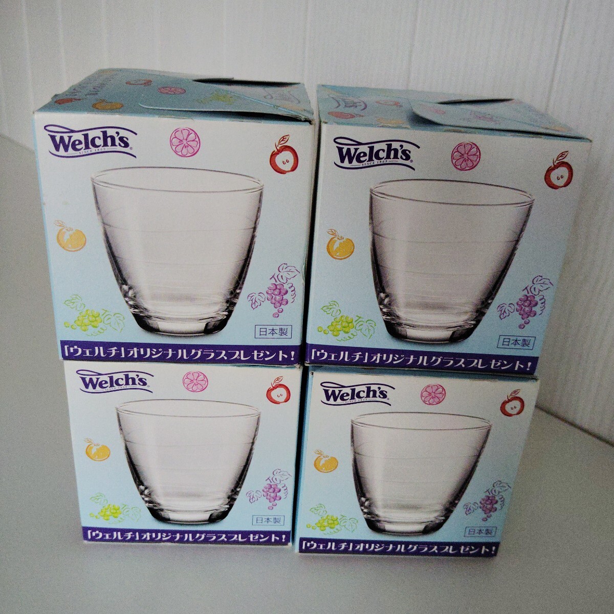 【新品未使用】ウェルチ Welch's オリジナルグラス4個セット 非売品 日本製拍卖