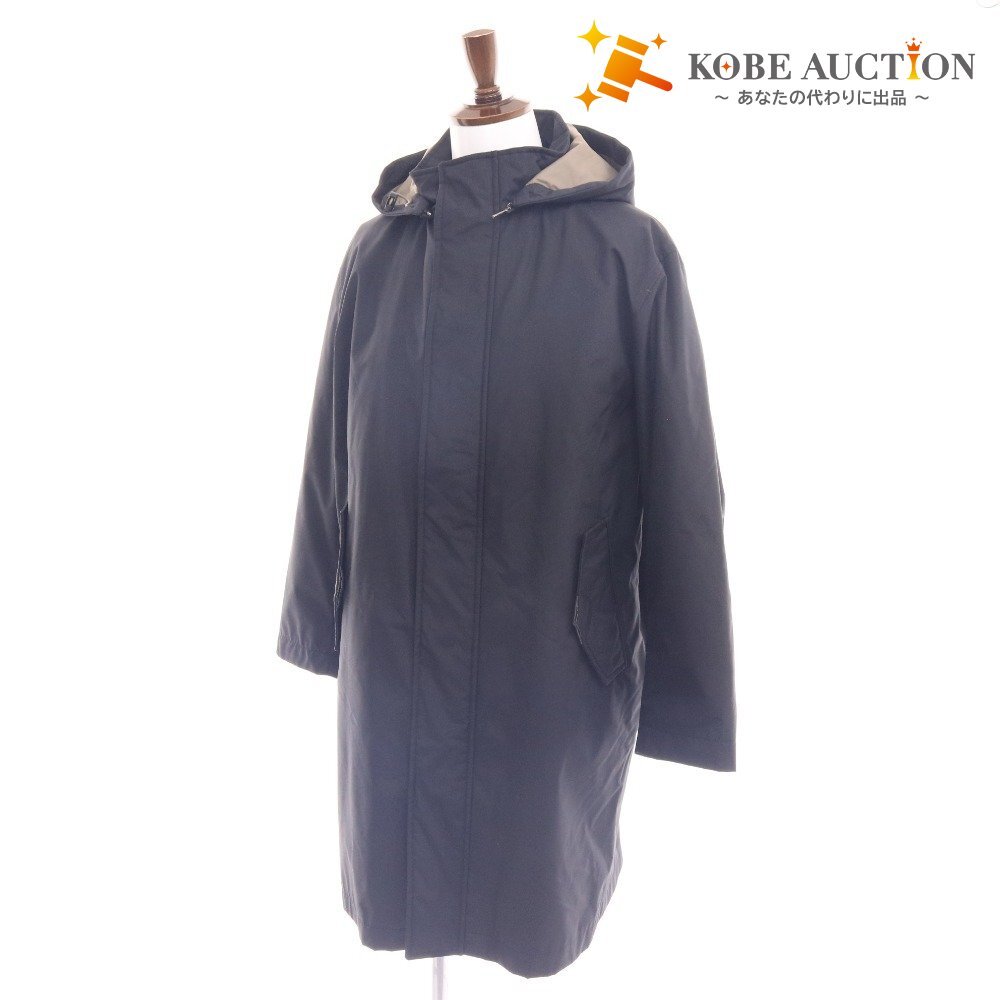 ■ アレグリ コート ジャケット アウター ロング シンプル ライナー付き フード付き メンズ 46 M ブラック拍卖
