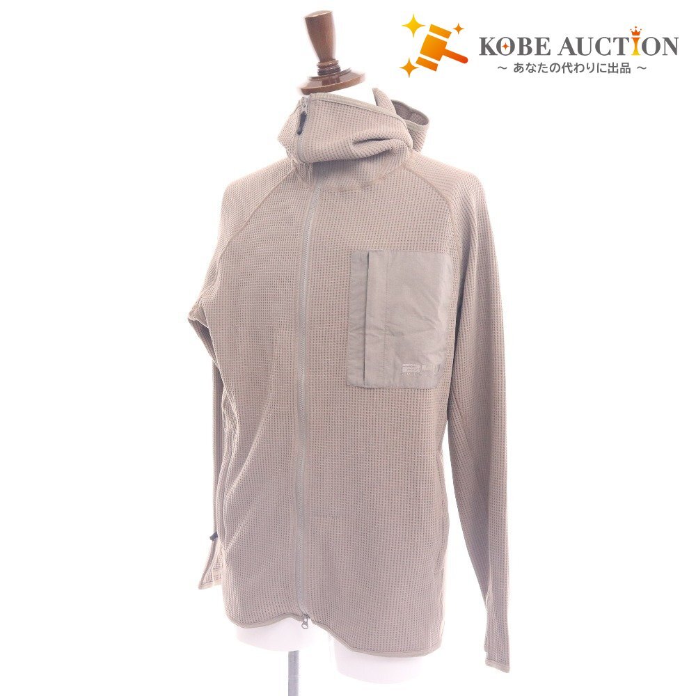 ■ トゥーフォーワン 241 ワッフルフルジップフーディ MB4402 長袖 トップス 防寒 防風 フード メンズ M ベージュ 未使用 タグ付き拍卖