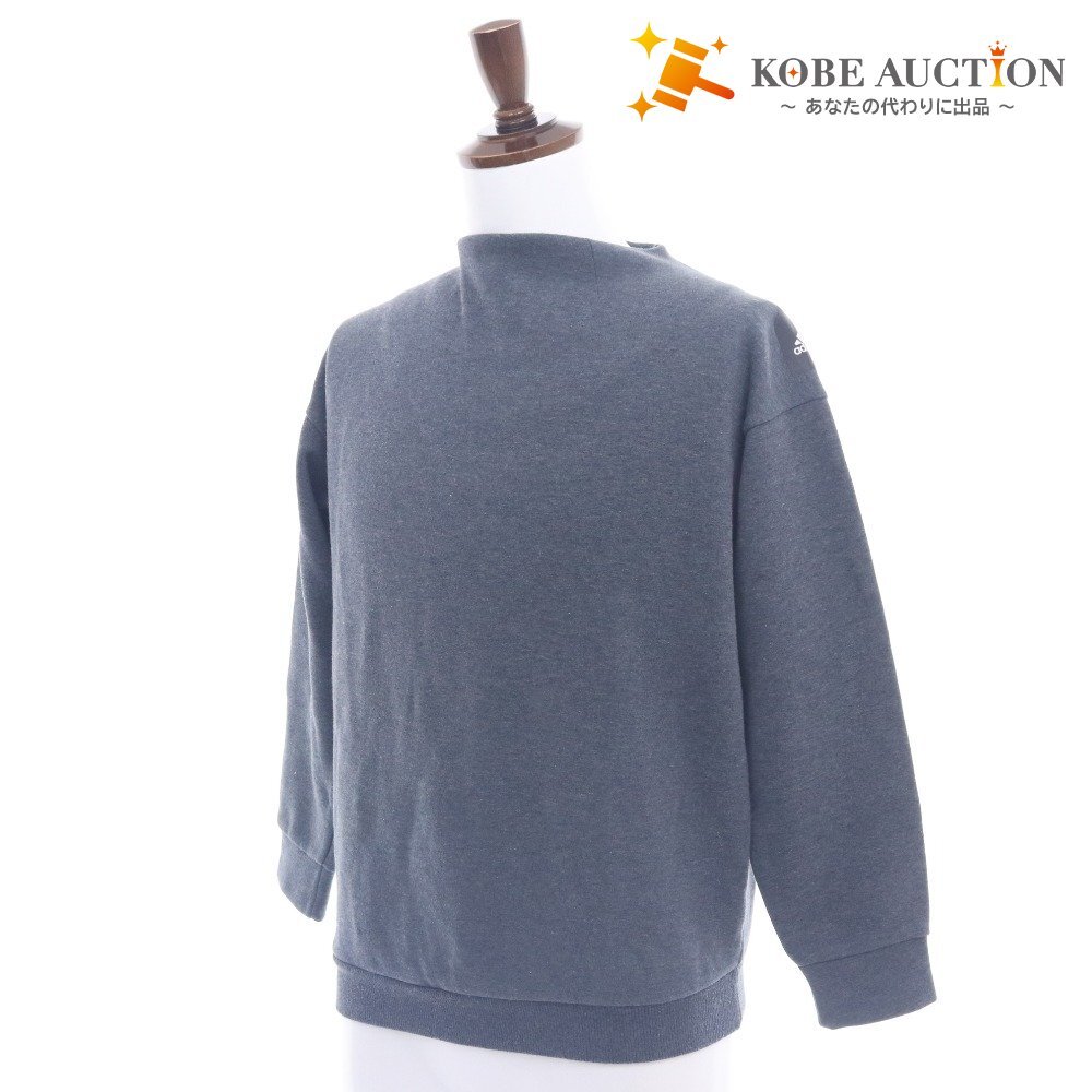 ■ アディダス トレーナー 長袖 トップス 無地 チャック 丸首 メンズ レディース S ダークグレー系拍卖