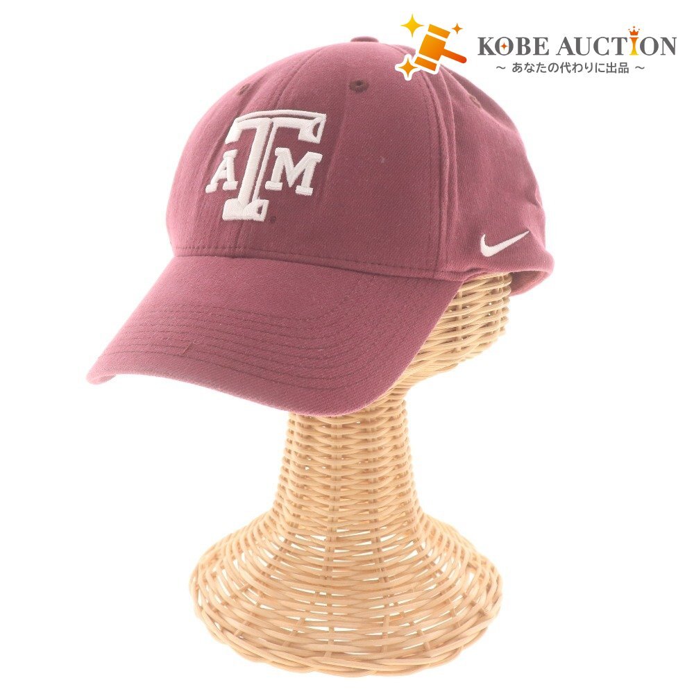 ■ ナイキ NIKE キャップ 帽子 ヴィンテージ テキサス A&M AGGIES メンズ レディース ONE SIZE ボルドー拍卖