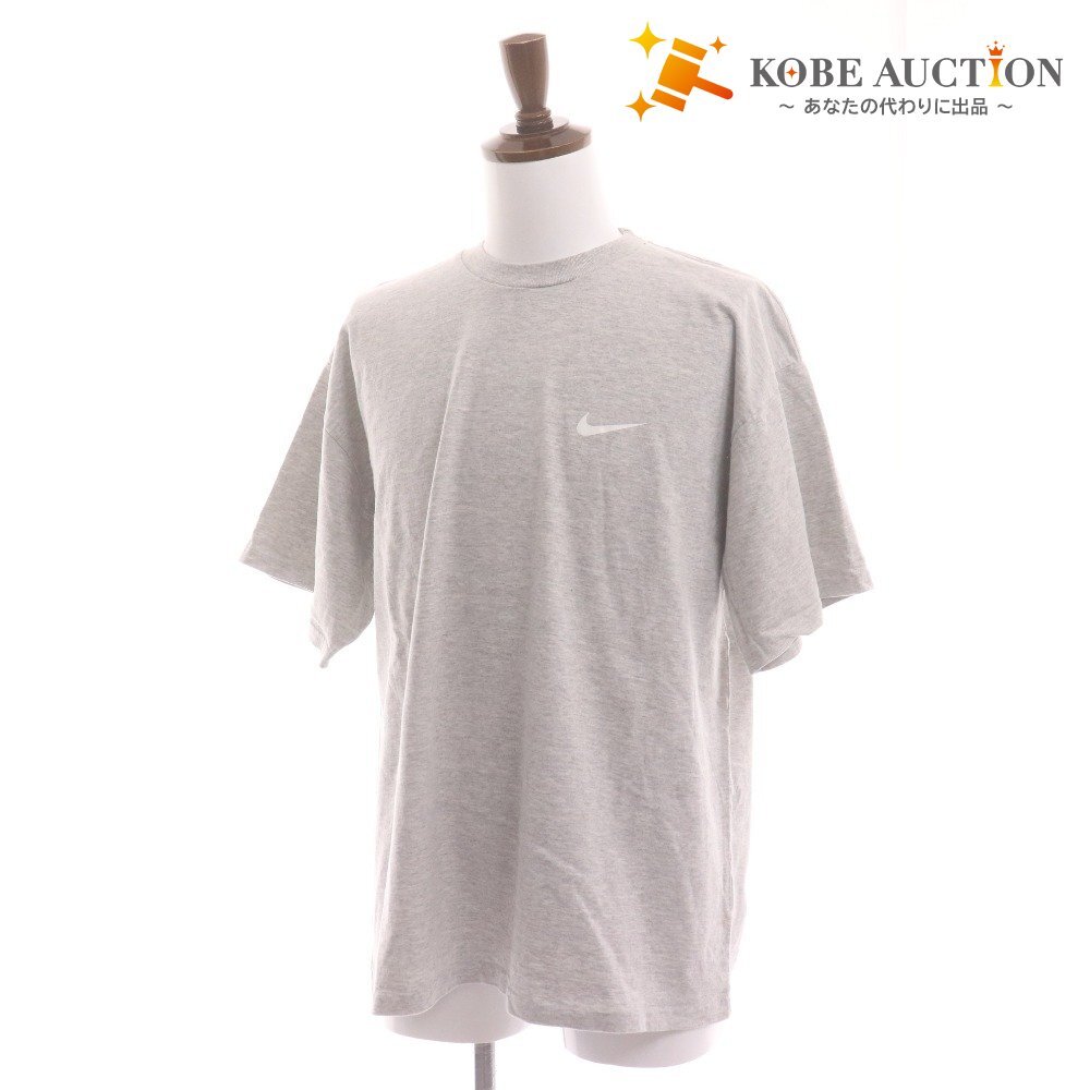 ■ NIKE ナイキ Tシャツ JUST DO IT 90s 半袖 トップス ロゴ プリント マレーシア製 メンズ L ライトグレー拍卖