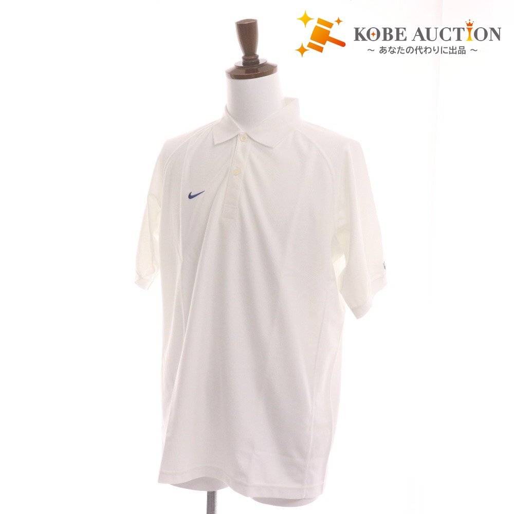 ■ ナイキ 埼玉西武ライオンズ トレーニングウェア 半袖 Tシャツ トップス プルオーバー 襟 UVカット メンズ L ホワイト拍卖