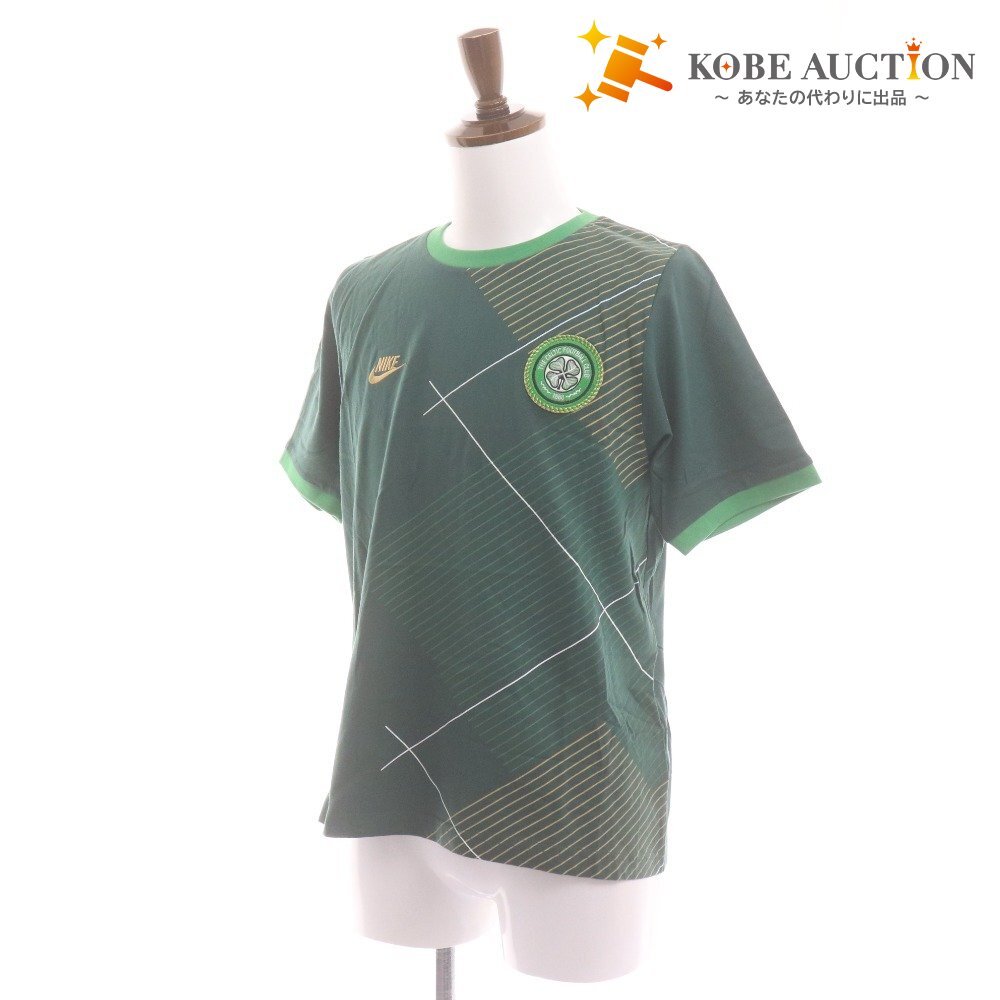 ■ ナイキ セルティックFC ユニフォーム THE CELTIC FOOTBALL CLUB 1888 半袖 Tシャツ トップス ロゴ プリント メンズ M ダークグリーン拍卖