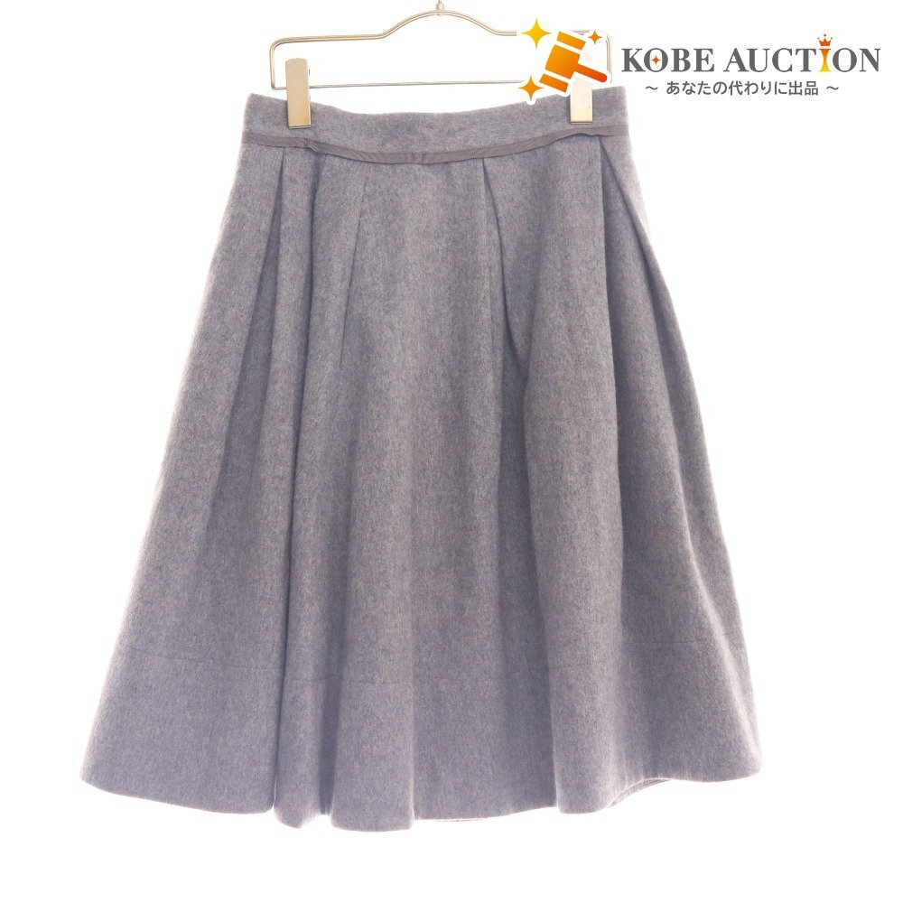■ フォクシー スカート ボトムス フレア ひざ丈 裏地あり レディース 40 グレー拍卖