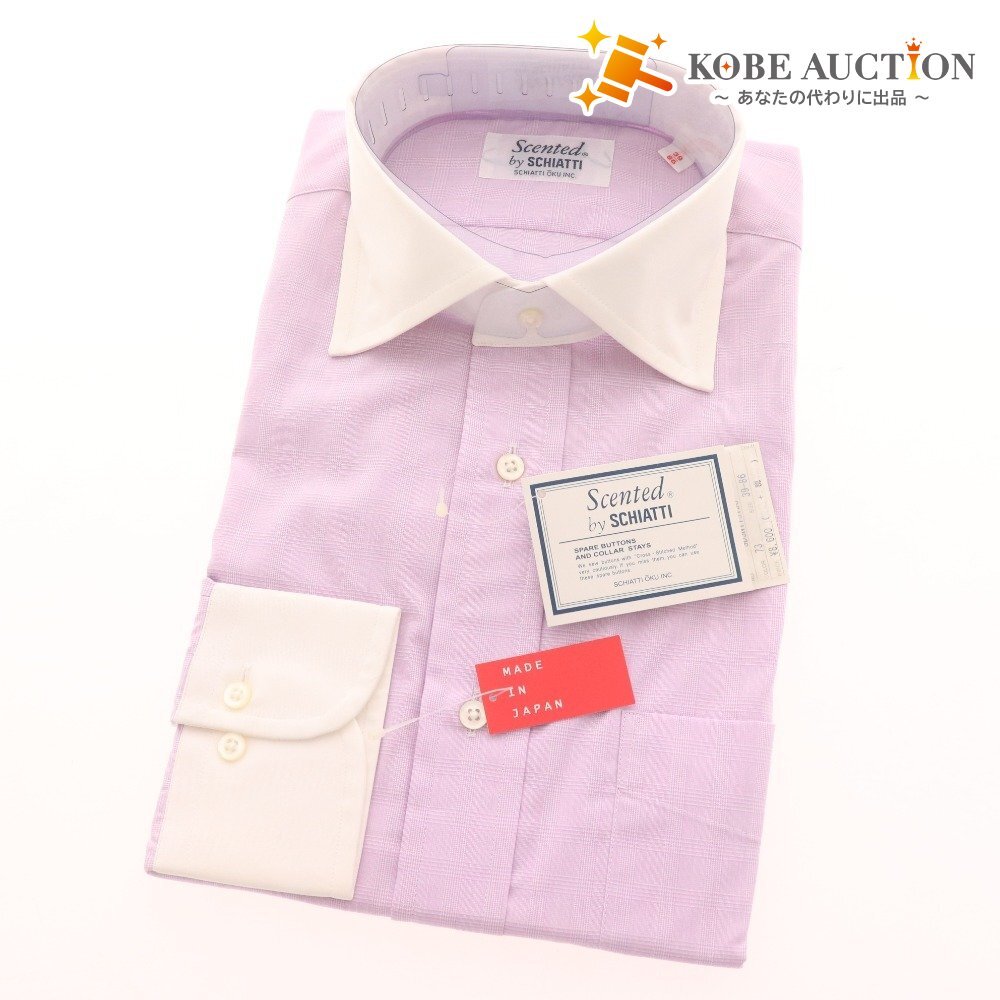 ■ センテッド スキャッティ ドレスシャツ カラーワイシャツ 長袖 トップス 日本製 メンズ 39-86 (M) ライトピンク タグ付き 未使用拍卖