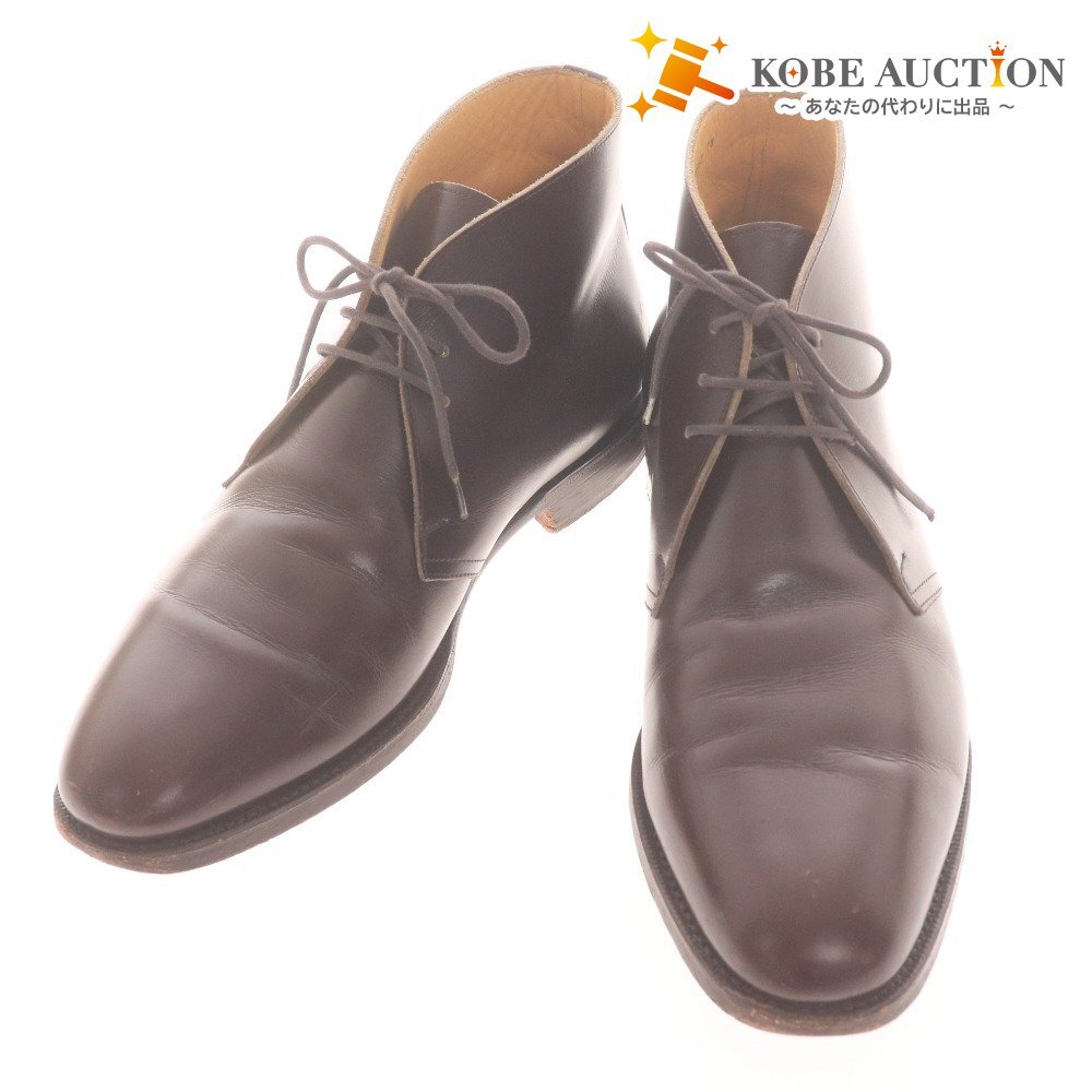 ■ トレーディングポスト ブーツ 靴 チャッカブーツ レザー メンズ 7 1/2 (25.5-26.0cm相当)ダークブラウン拍卖