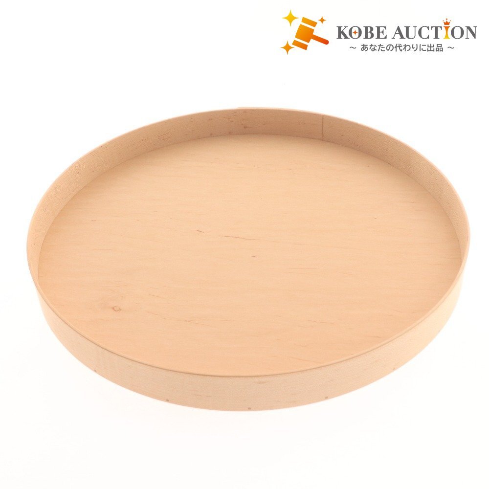 ■ 井藤昌志 IFUJI ラウンドトレー お盆 カエデ素材 ベージュ 未使用拍卖